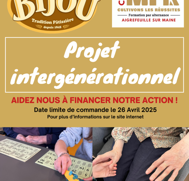 Projet intergénérationnel Bac Pro SAPAT vente gâteaux bijou