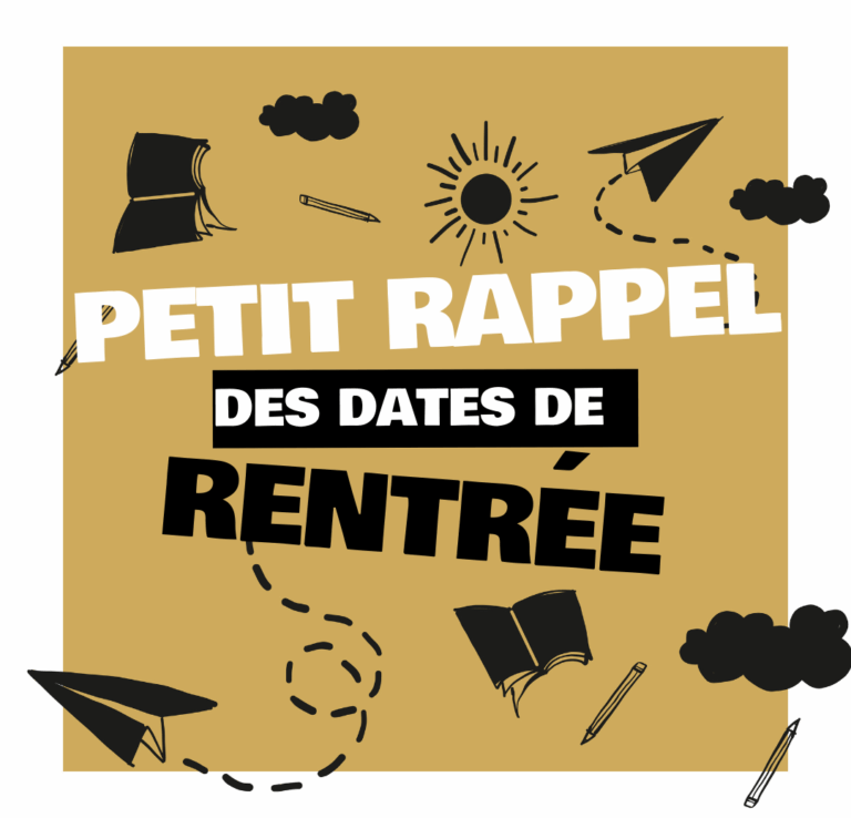 Petit rappel des dates de rentrée à la MFR Aigrefeuille